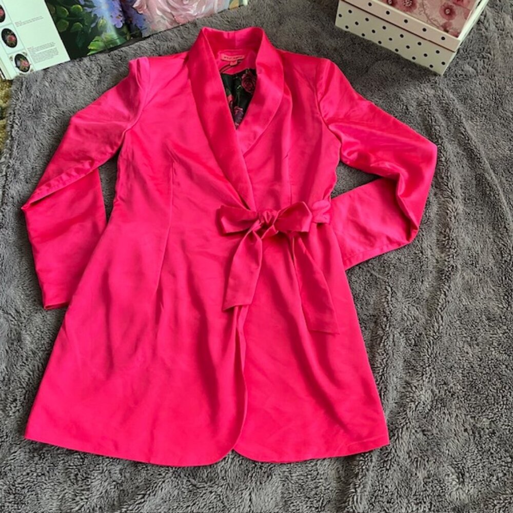 Betsey Johnson Hot Pink Blazer Jacket Dress Maya